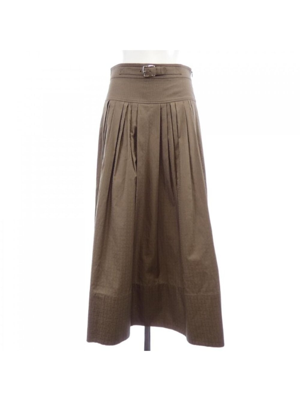 Hermes Mosaic Skirt Brown